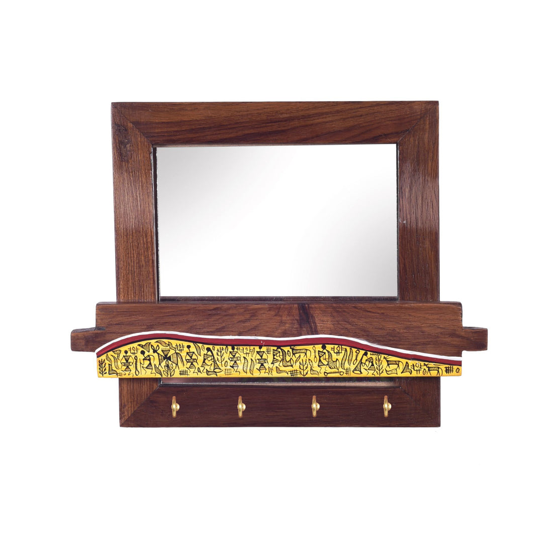 Life Of Warli Hand Painted  Key Holder (10x1x8)