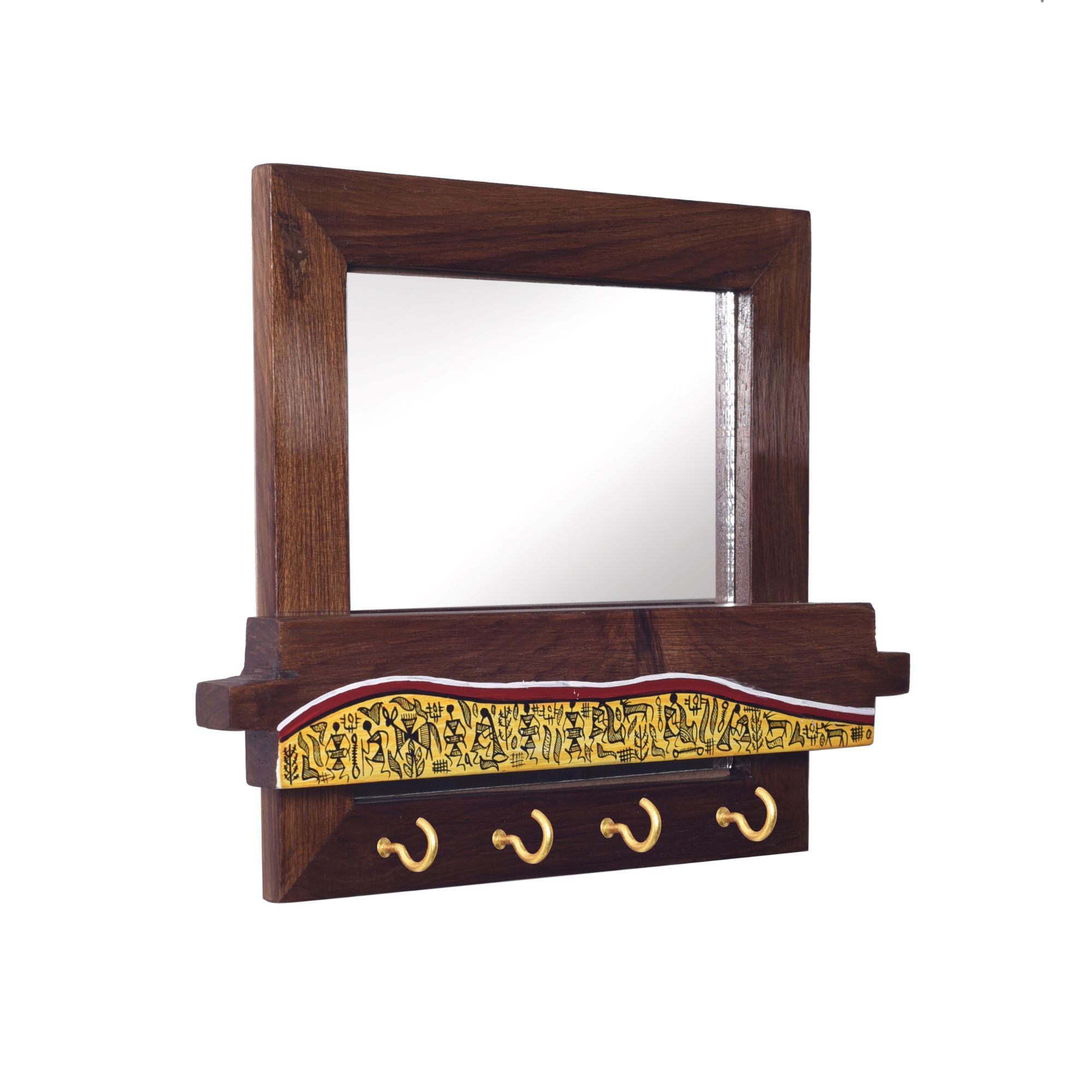 Life Of Warli Hand Painted  Key Holder (10x1x8)