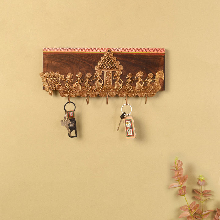 Heritage Charm Brass Key Hook Set