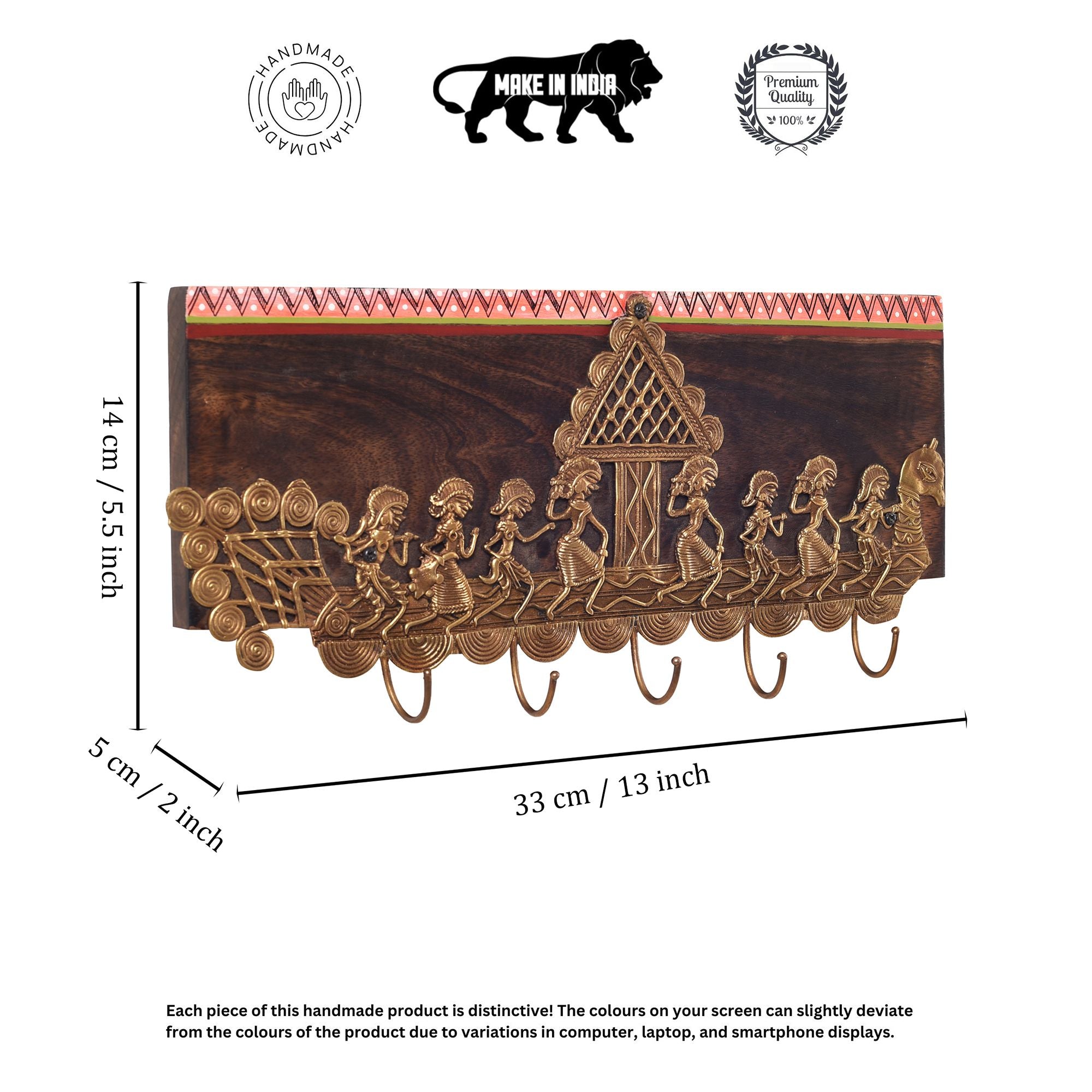 Heritage Charm Brass Key Hook Set