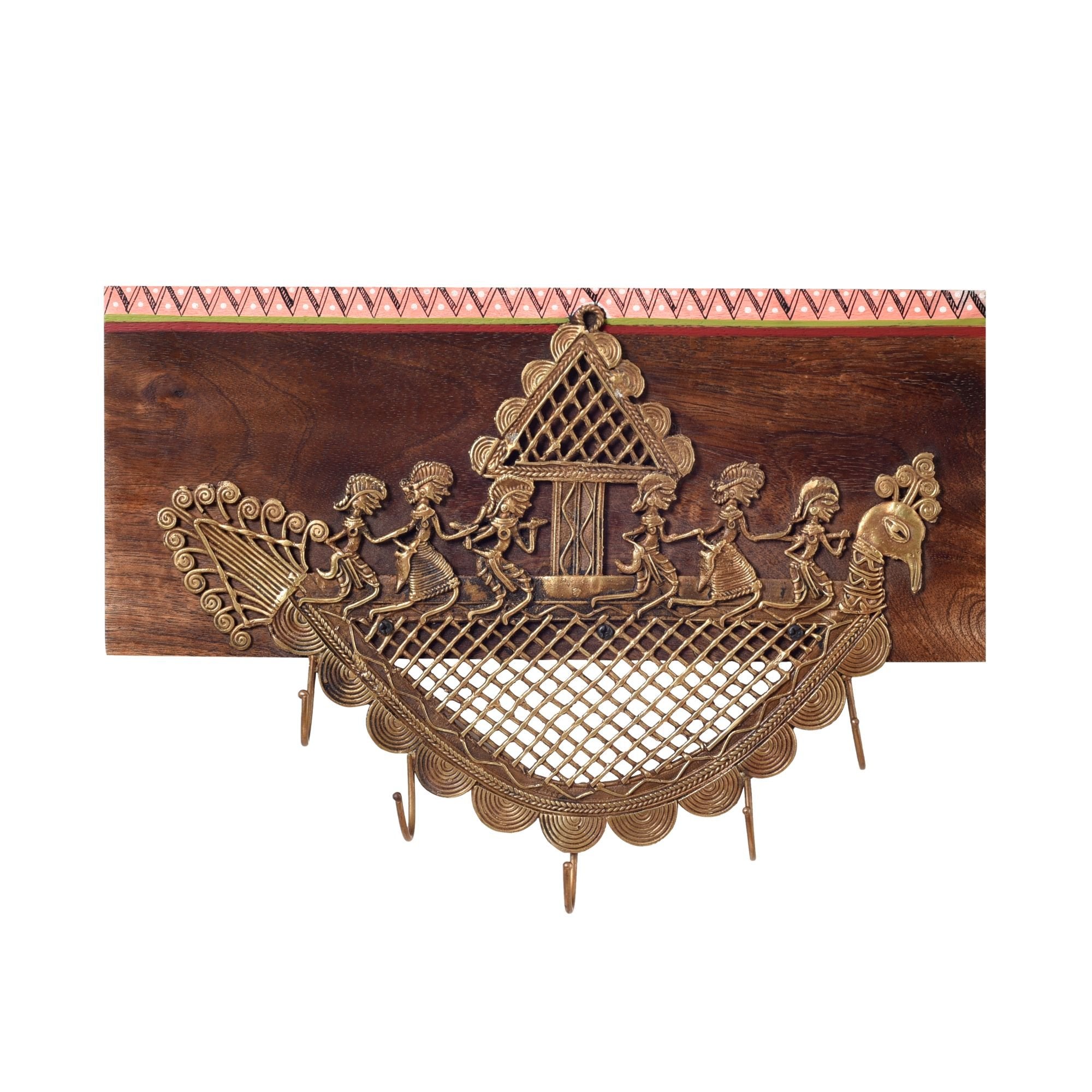 Golden Leaf Brass Key Holder