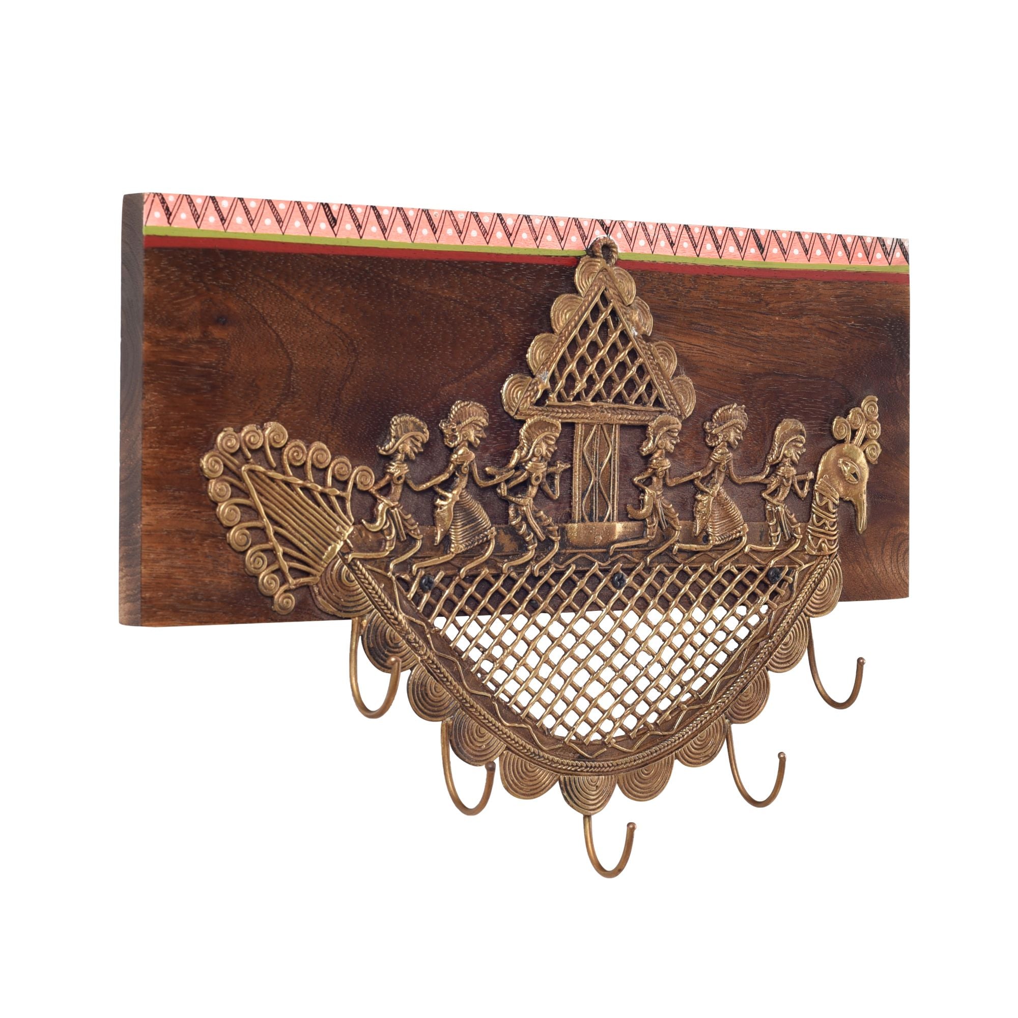 Golden Leaf Brass Key Holder