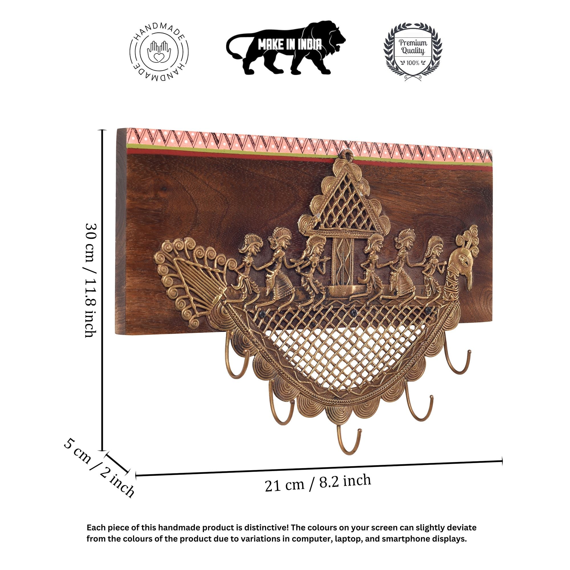 Golden Leaf Brass Key Holder