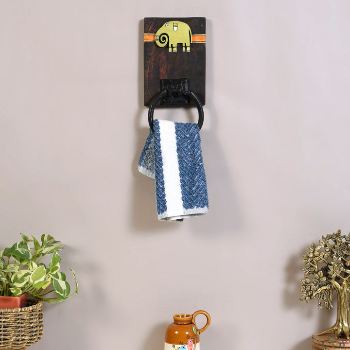 Haathi Green Elephant Towel Holder
