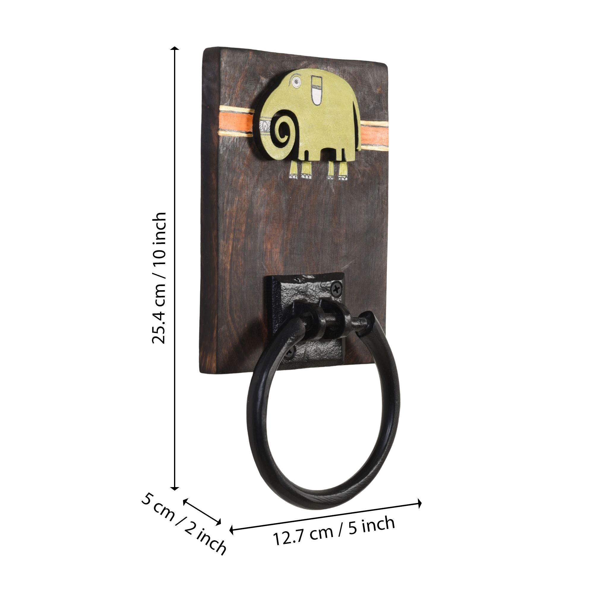 Haathi Green Elephant Towel Holder