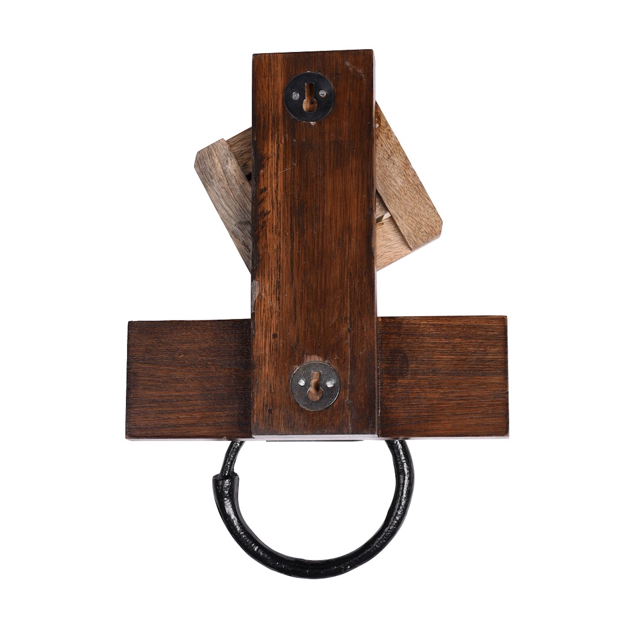 Towel Holder Handcrafted Tribal Art (8x2.5x11)