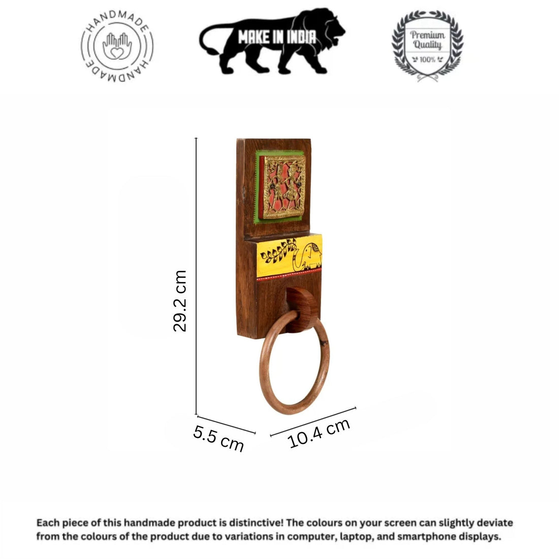 Yellow Elephant Towel Hanger (4x2.2x11)