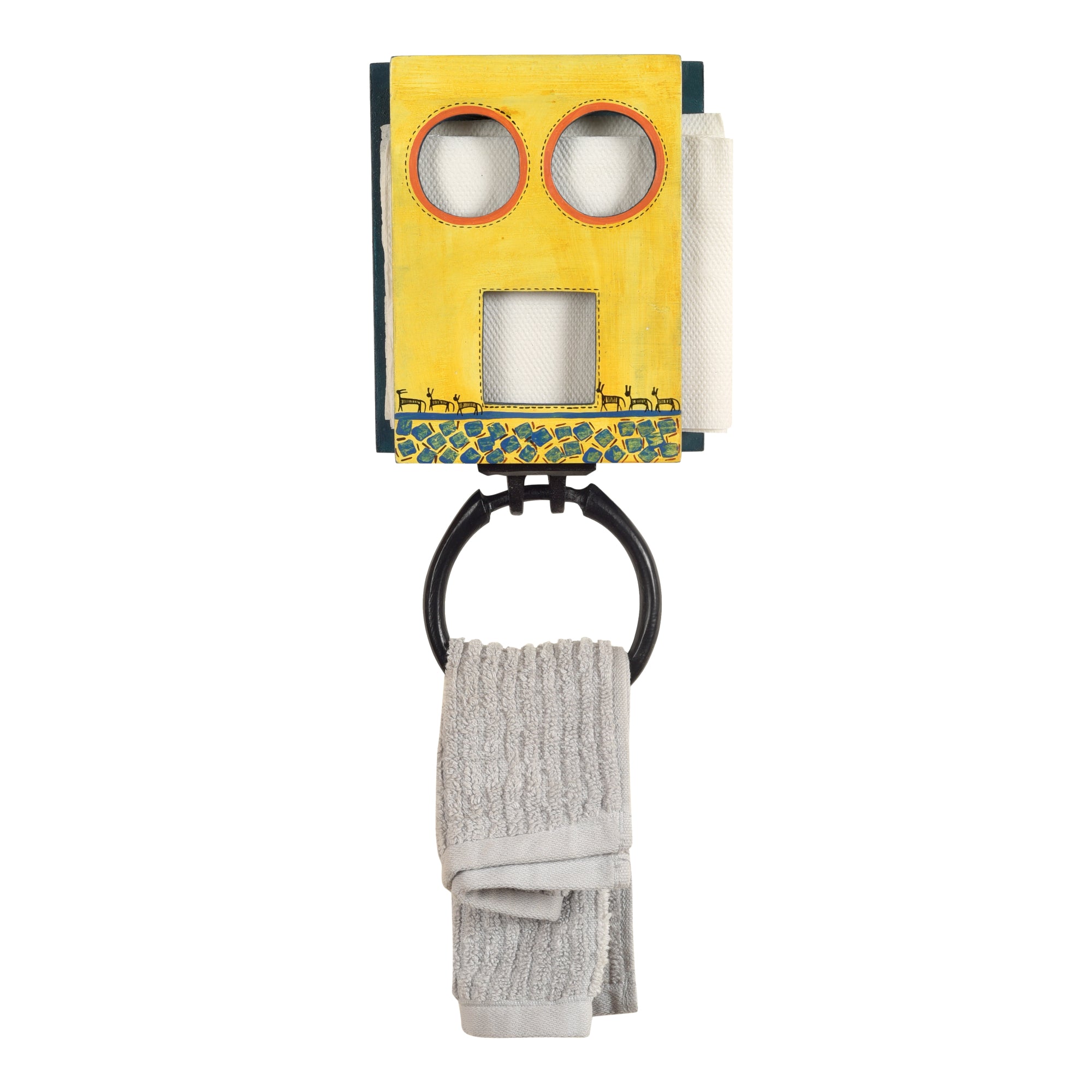 Robo Face Towel Hanger (6x2.5x7)