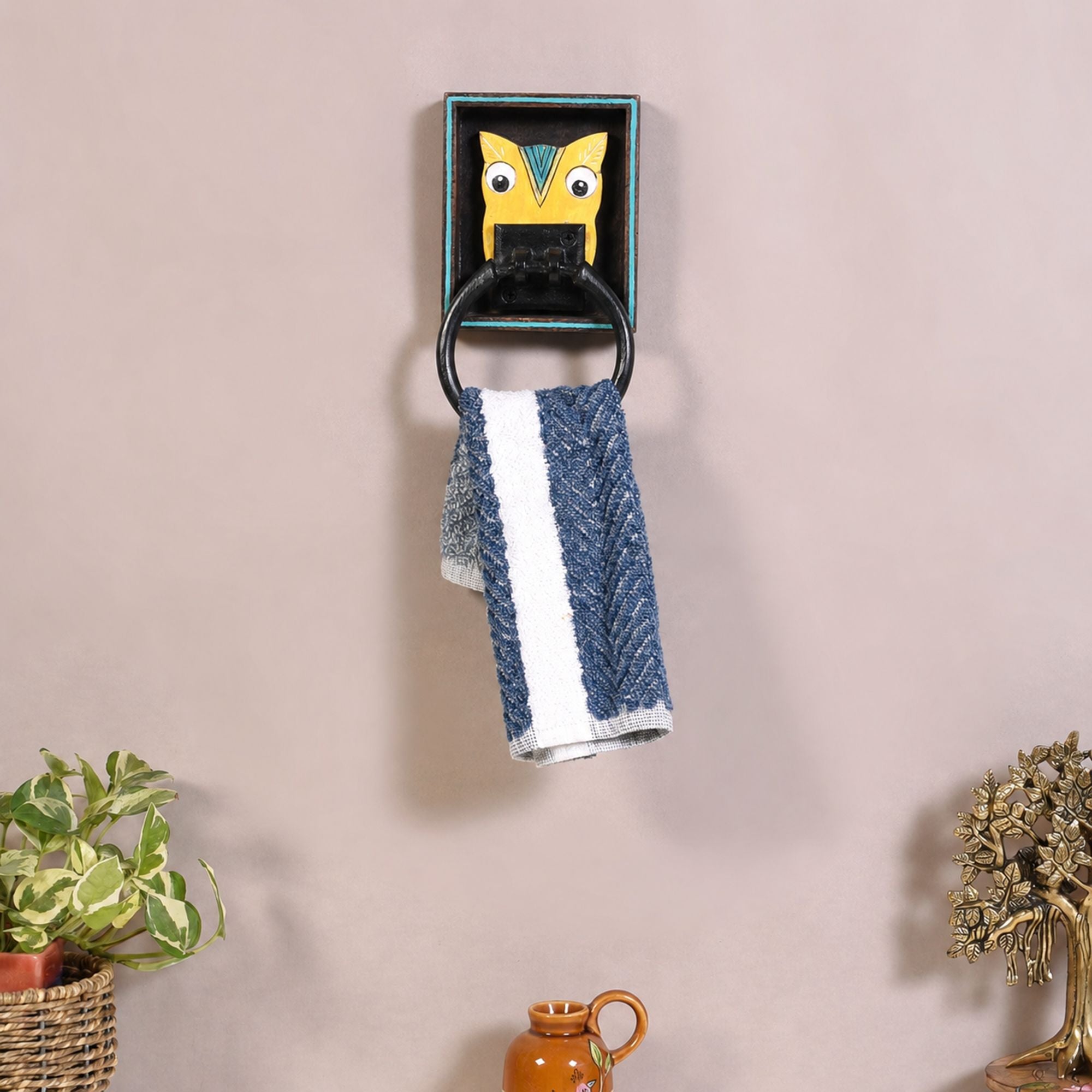 Ullu Owl Towel Ring Holder