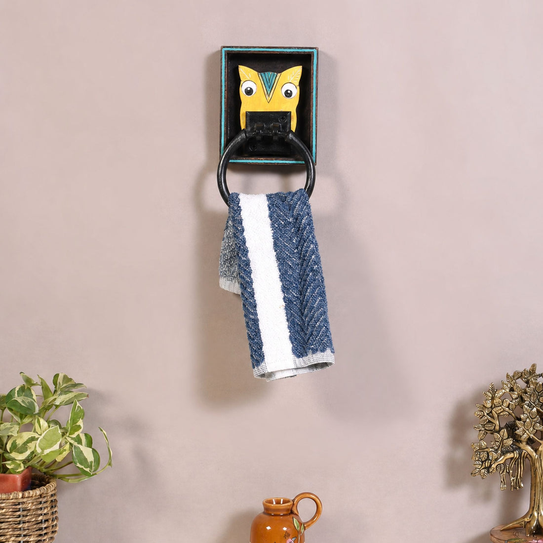 Ullu Owl Towel Ring Holder