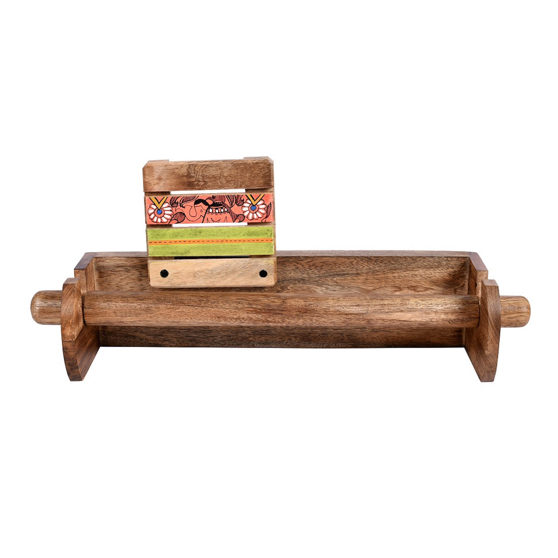 Towel Holder Handcrafted Tribal Art (15x4x6.4)