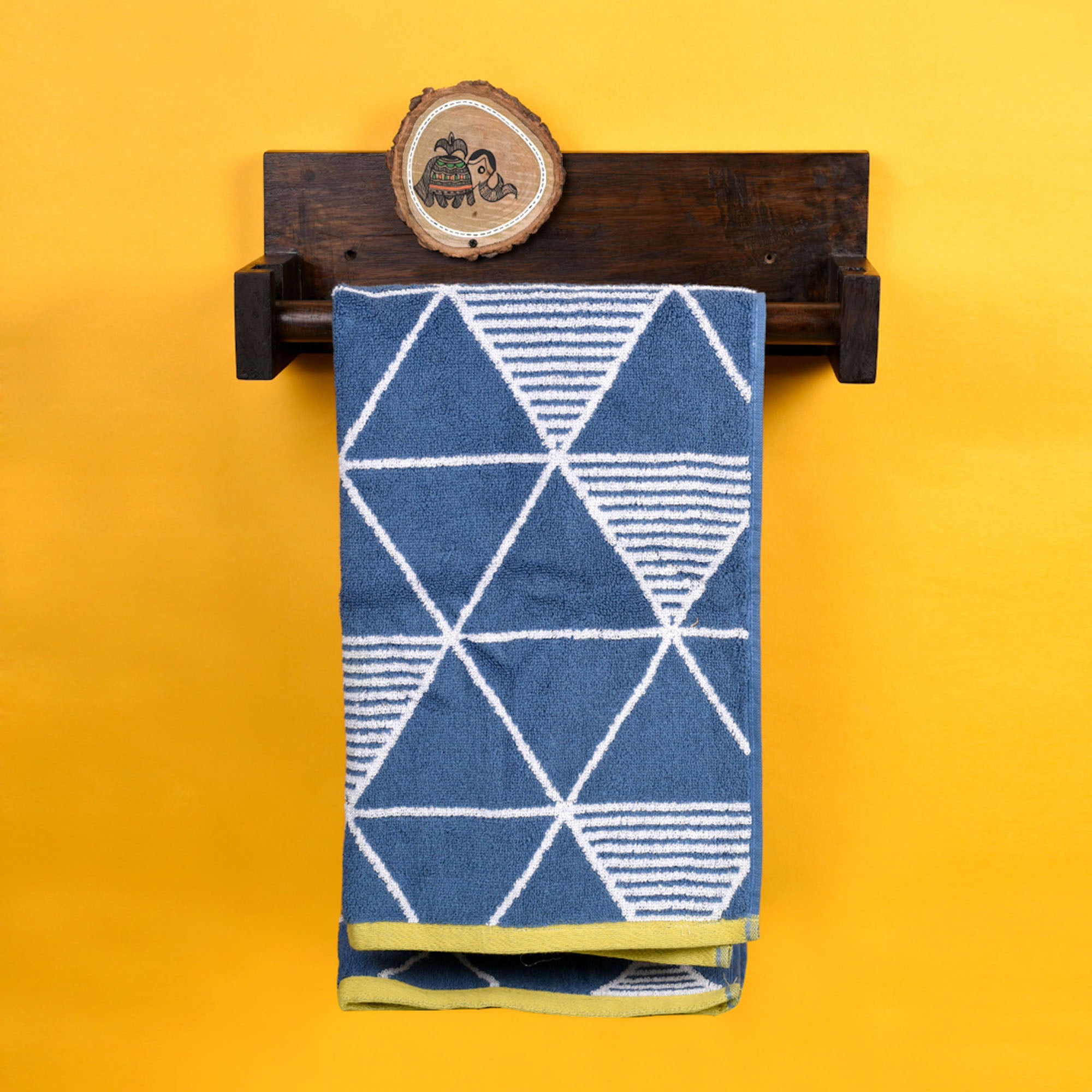 Towel Holder Handcrafted Tribal Art (15x5x7)