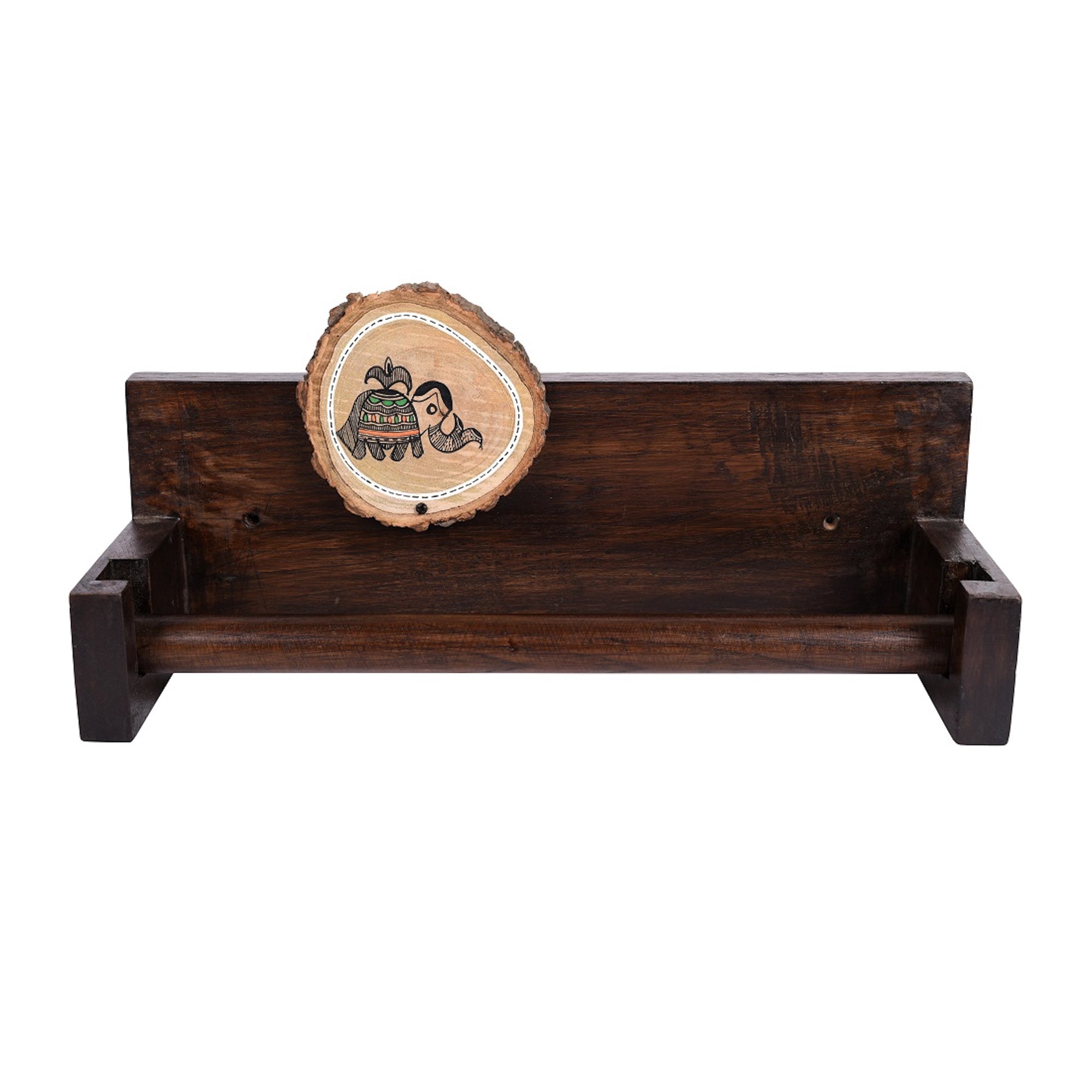 Towel Holder Handcrafted Tribal Art (15x5x7)