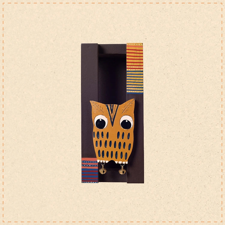 Wise Owl Hand-Painted Wall Painting