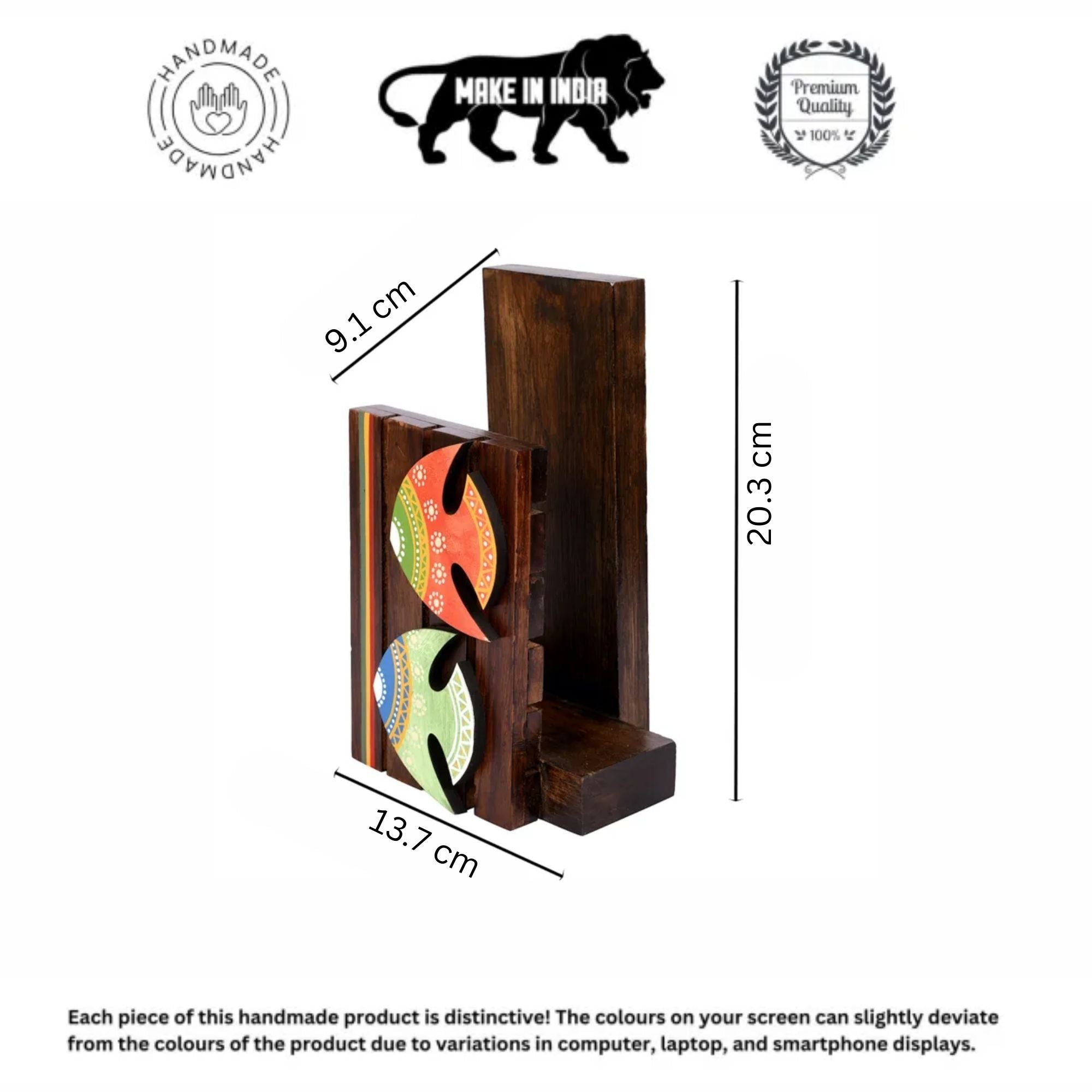 Towel Holder Handcrafted Tribal Art (5.4x3.6x8)