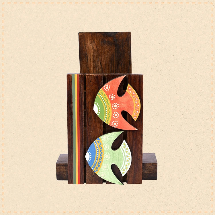 Towel Holder Handcrafted Tribal Art (5.4x3.6x8)