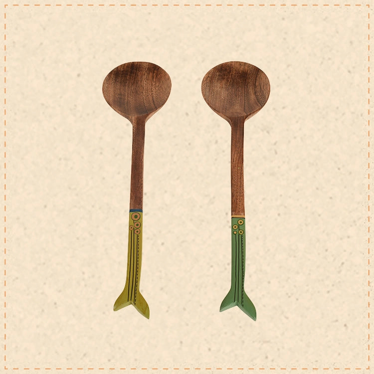 Handcrafted Wooden Ladles (Set of 2)