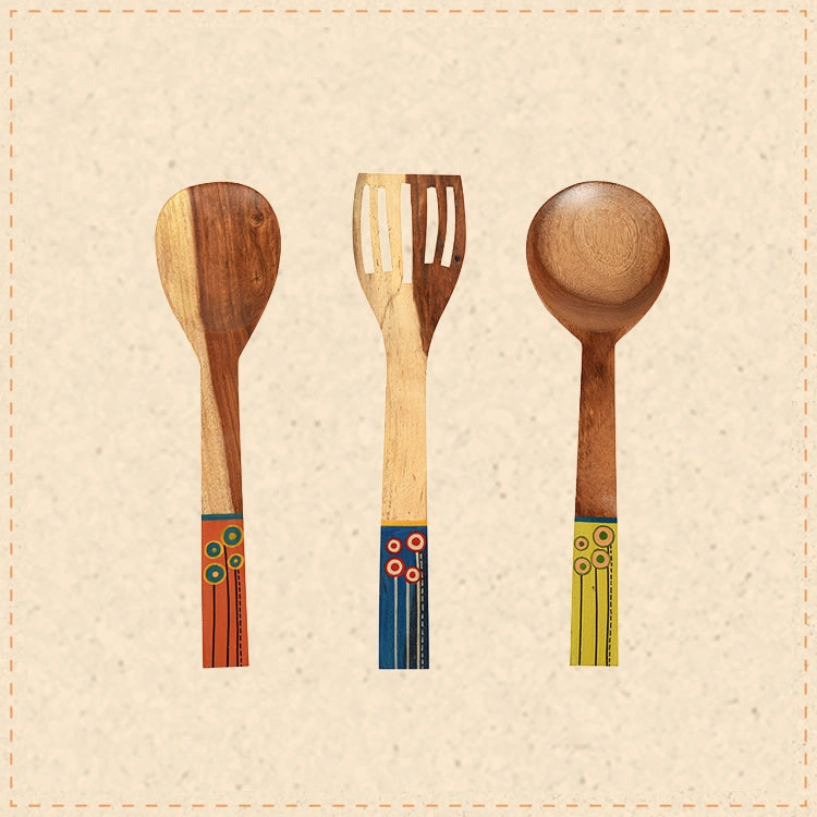 Handcrafted Wooden Ladles (Set of 3)