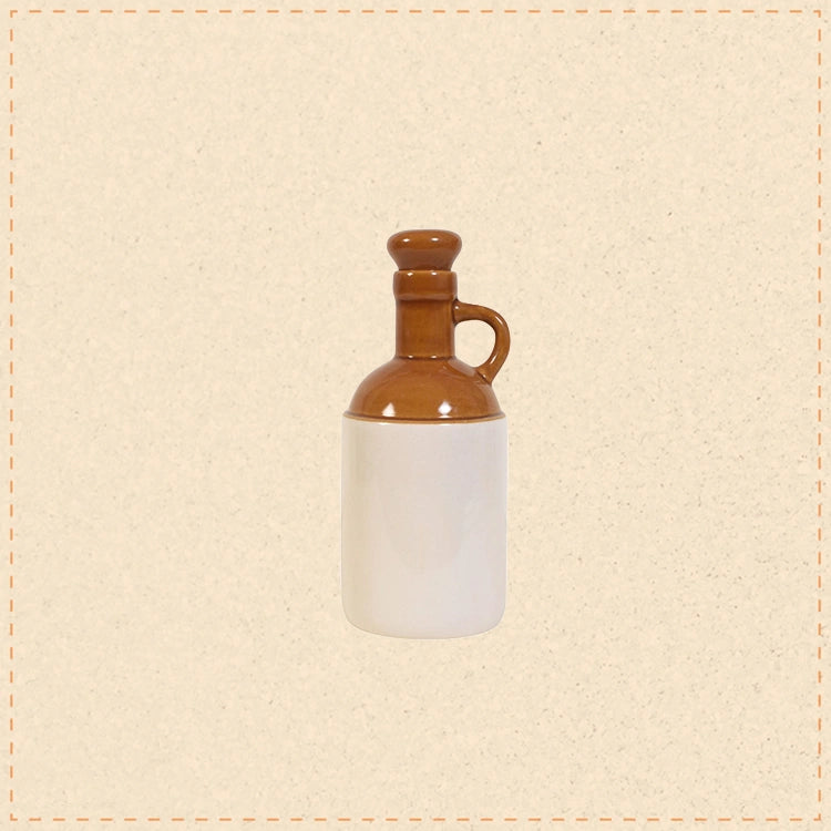 Rustic Matka Two-Tone Ceramic Oil Dispenser