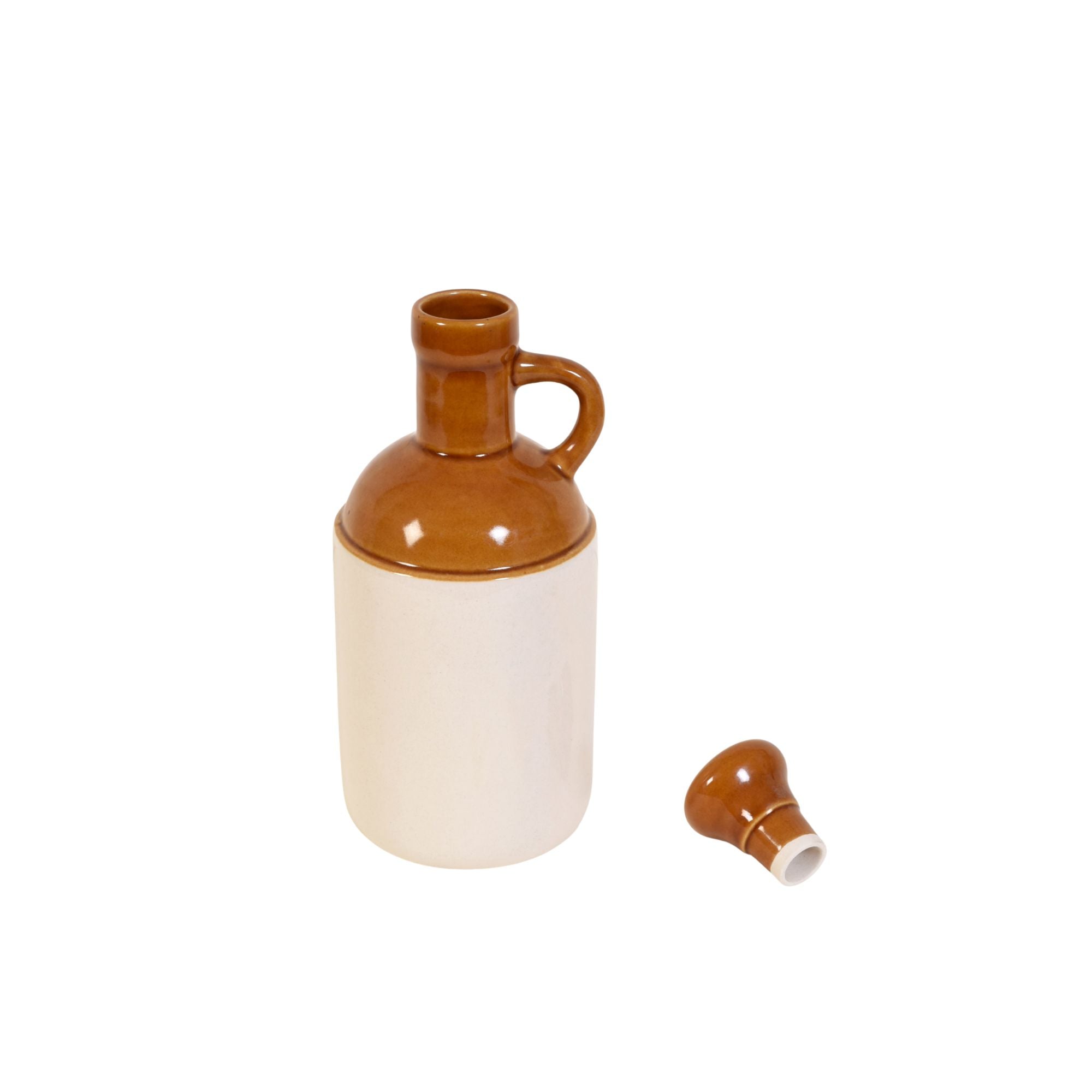 Rustic Matka Two-Tone Ceramic Oil Dispenser