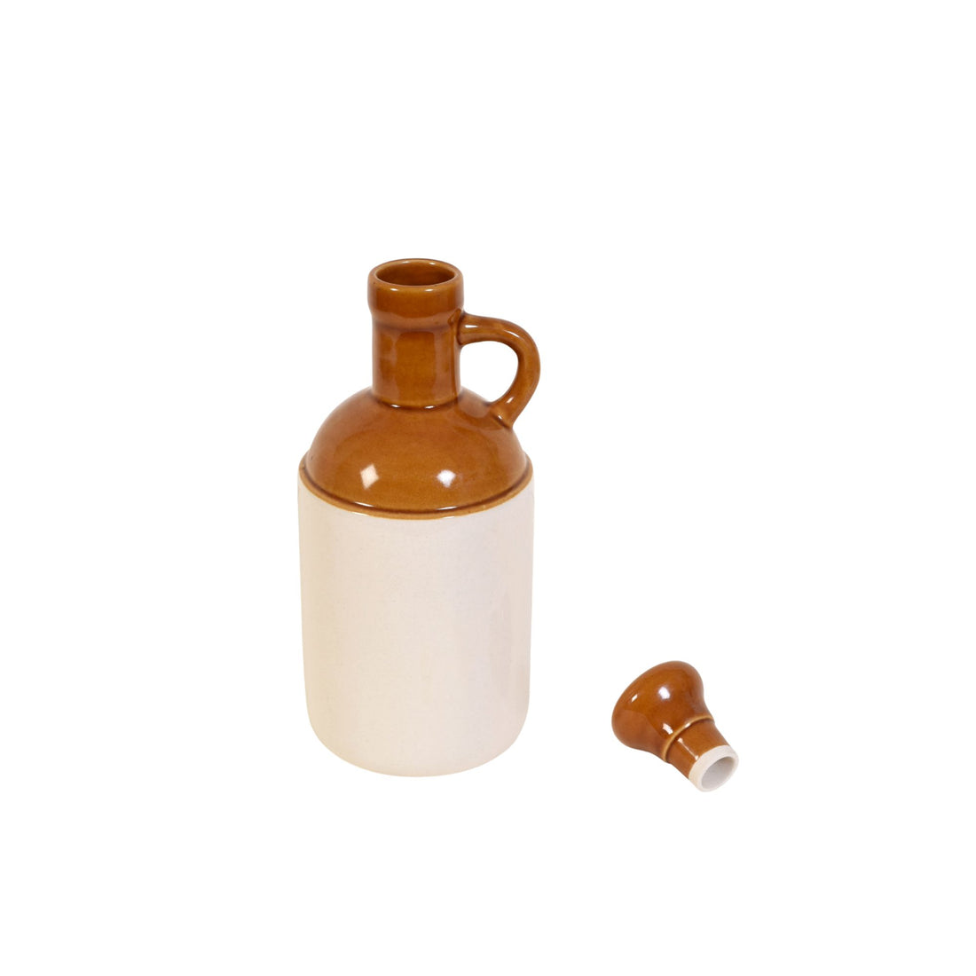 Rustic Matka Two-Tone Ceramic Oil Dispenser