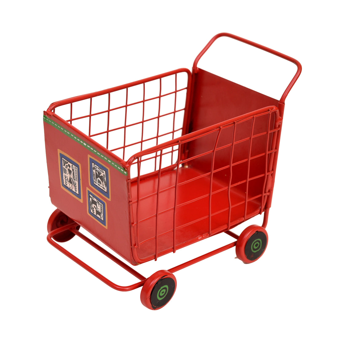 Funky Snacks Serving Trolly in Red Color (6x4.4x5.2)