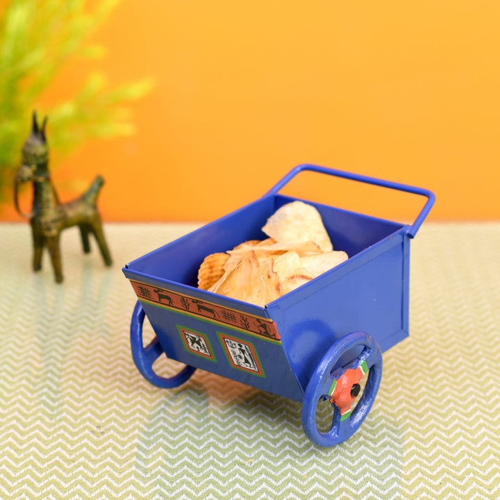 Funky Snacks Serving Food Cart in Blue Color (6x4.4x4)