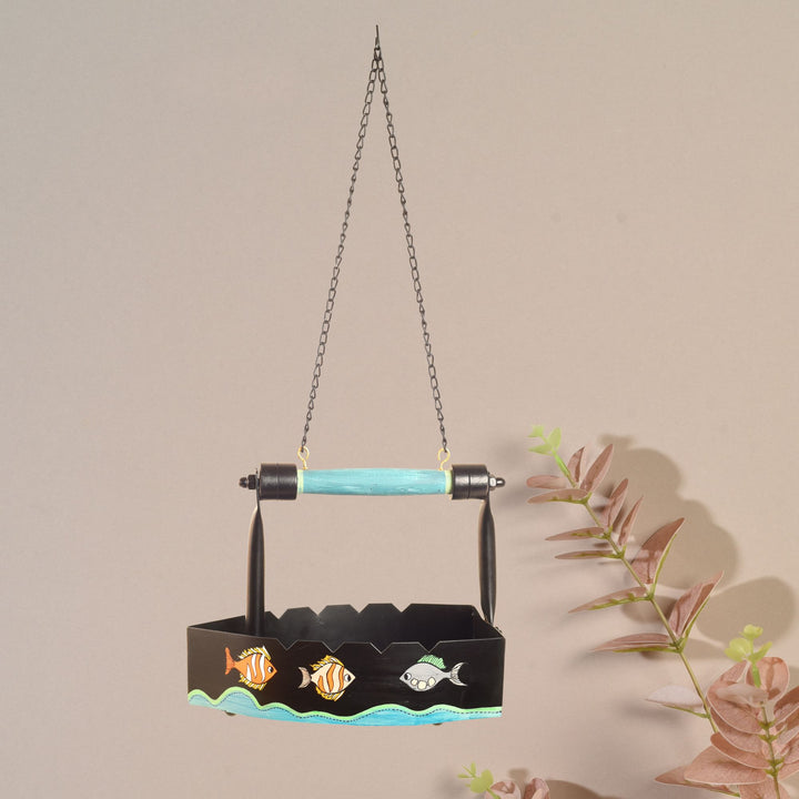 Ironic Iron Hanging Planter