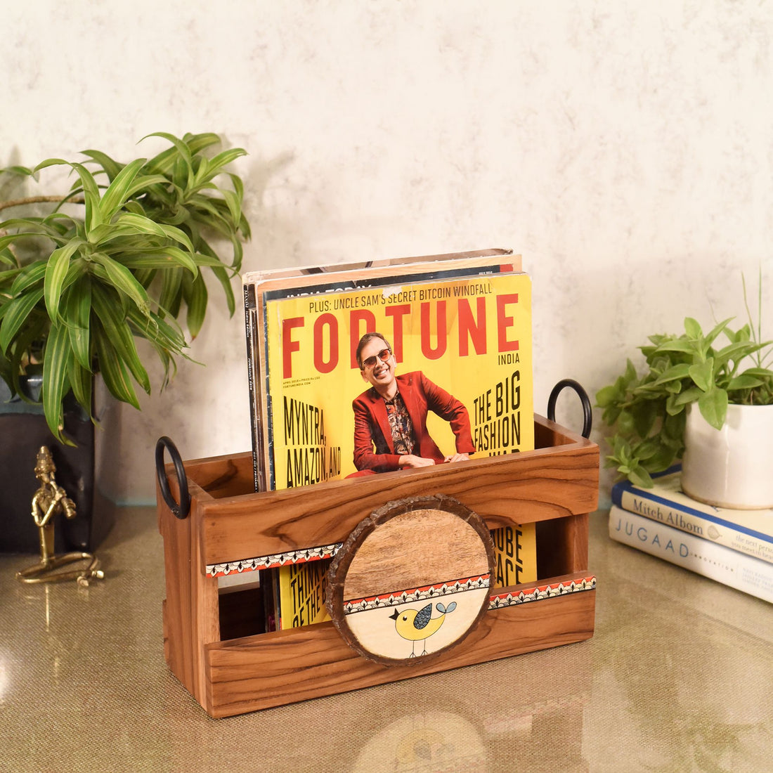 Melodic Perch Wooden Magazine Holder