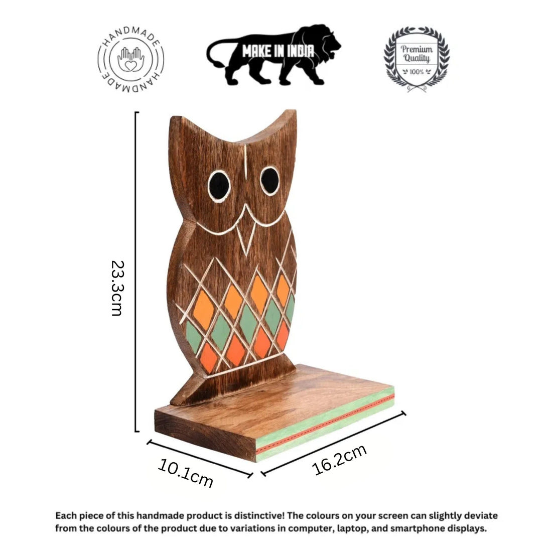 Bookend Handcrafted Wooden Owl (Set of 2) (6.5x4x9.2)