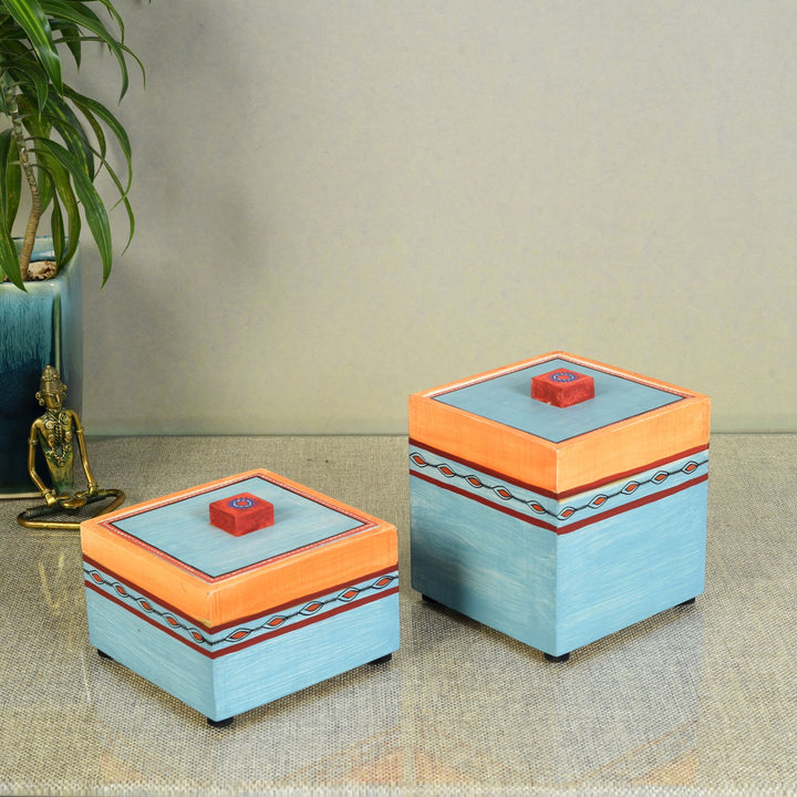 Boxed in Blue Handcrafted Utility Storage Boxes