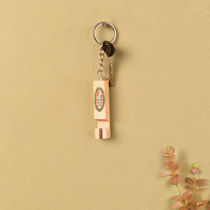 Wooden Key Ring with Bottle Holder