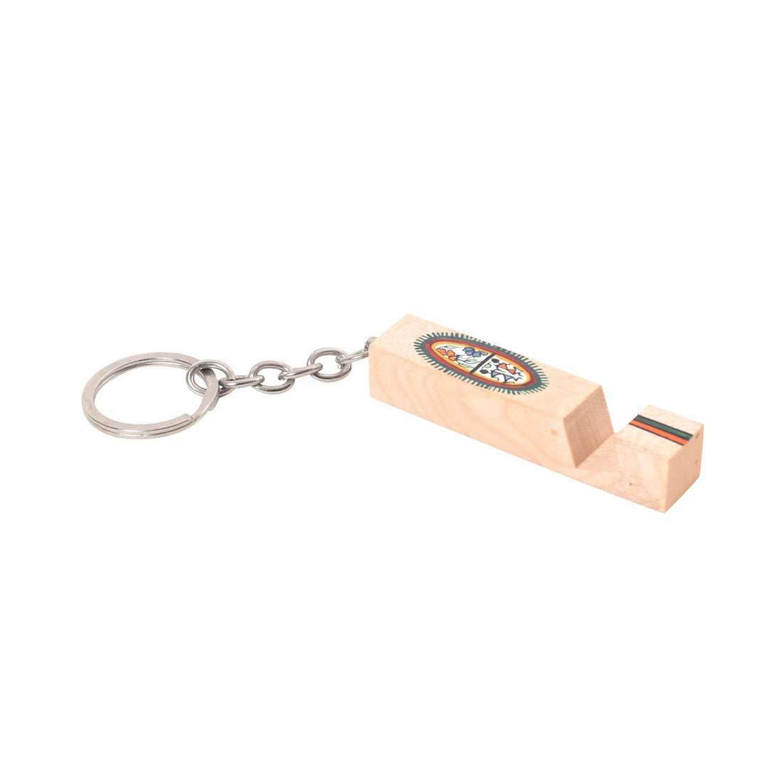 Wooden Key Ring with Bottle Holder