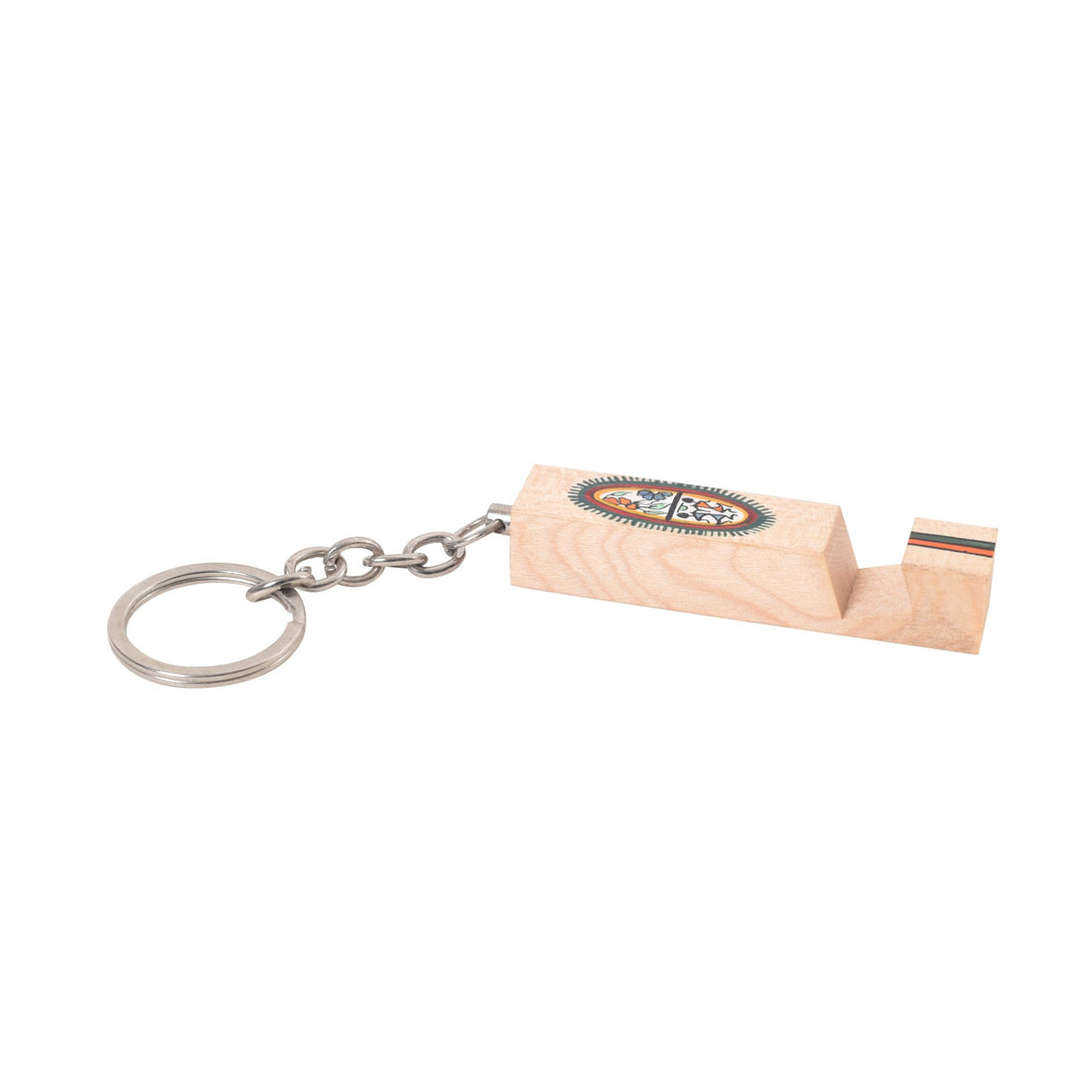 Wooden Key Ring with Bottle Holder