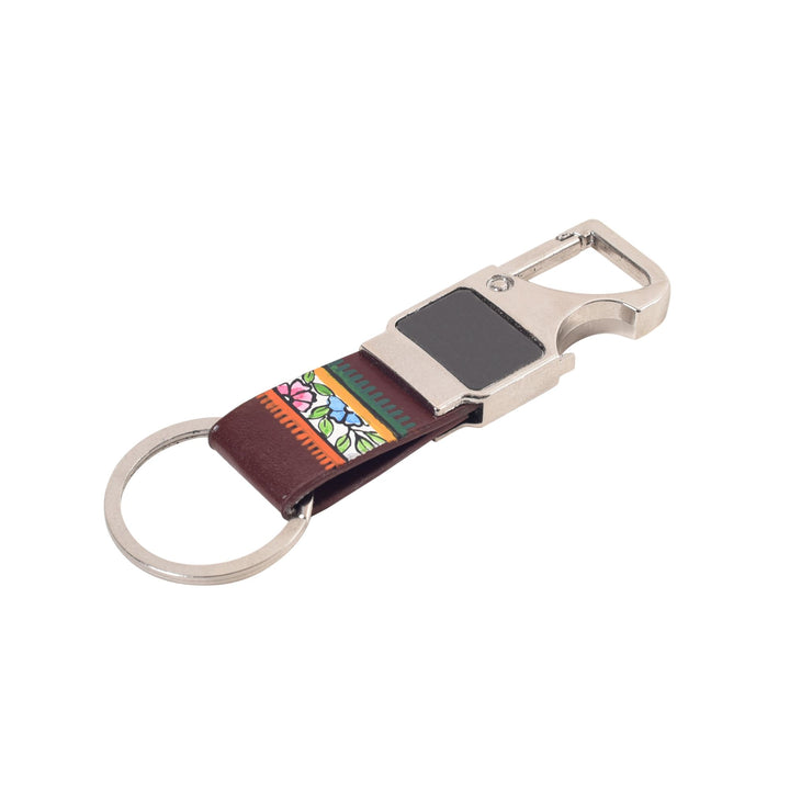 Stylish Leather Key Ring with Clip