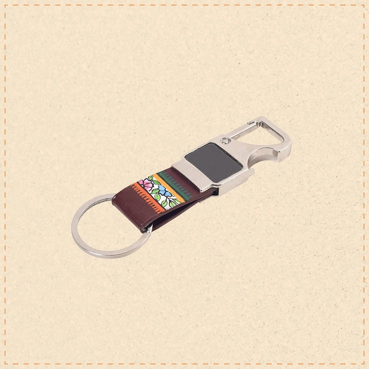 Stylish Leather Key Ring with Clip