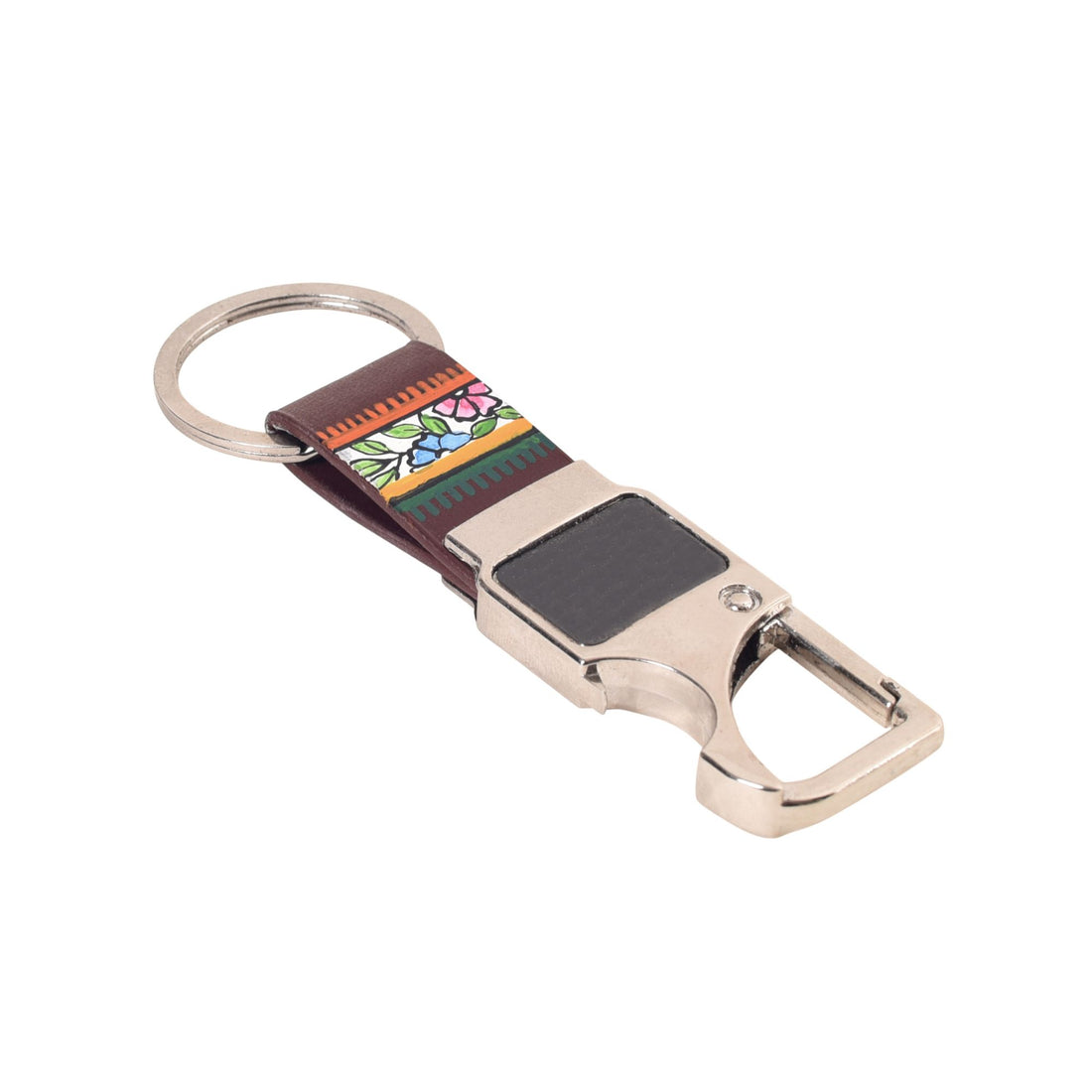 Stylish Leather Key Ring with Clip