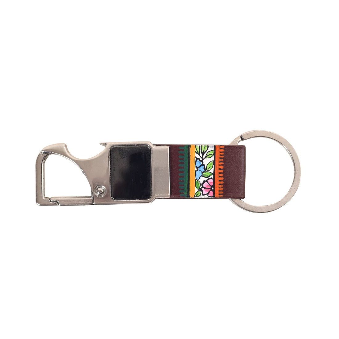 Stylish Leather Key Ring with Clip