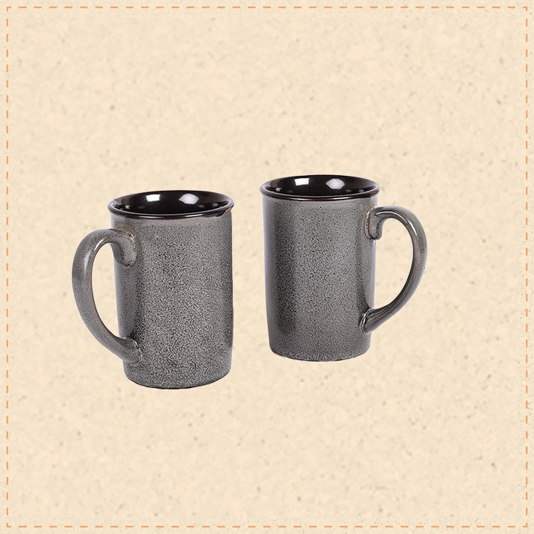 Coffee Mug Ceramic Grey (Set of 2) (4x3x4)