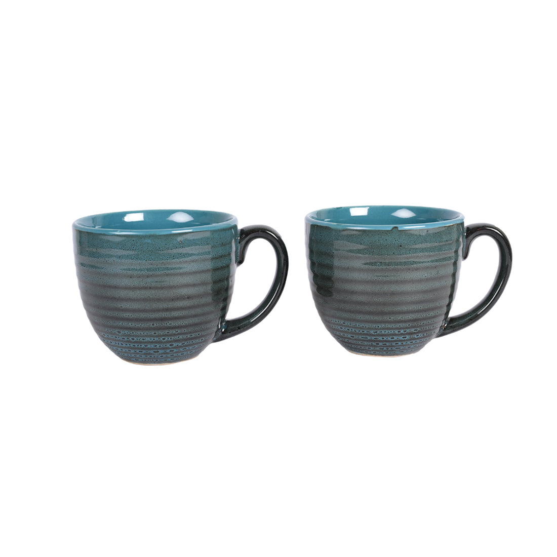 Coffee Mug Ceramic Bluish Grey (Set of 2) (5x3.75x3.1)