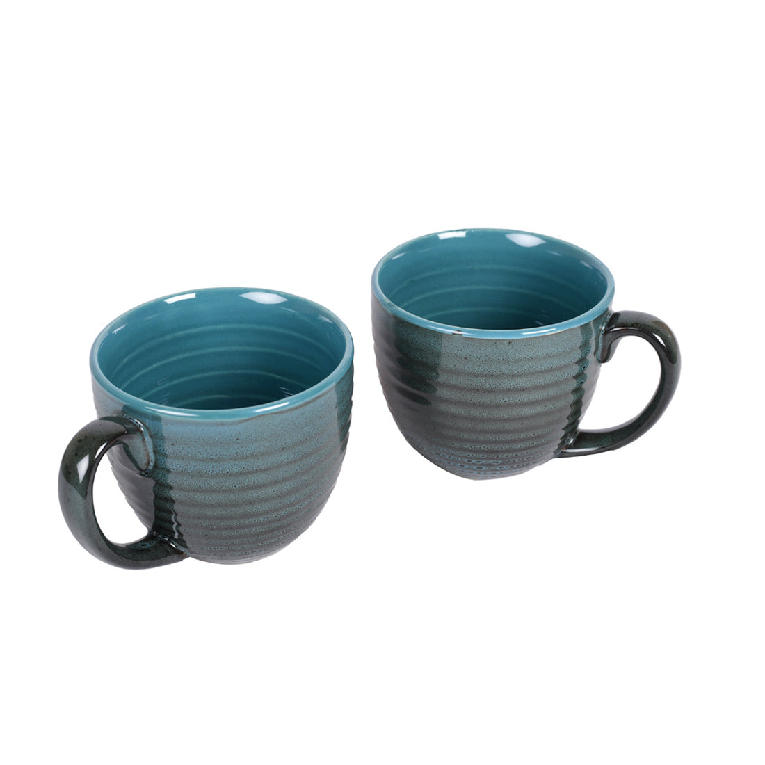 Coffee Mug Ceramic Bluish Grey (Set of 2) (5x3.75x3.1)