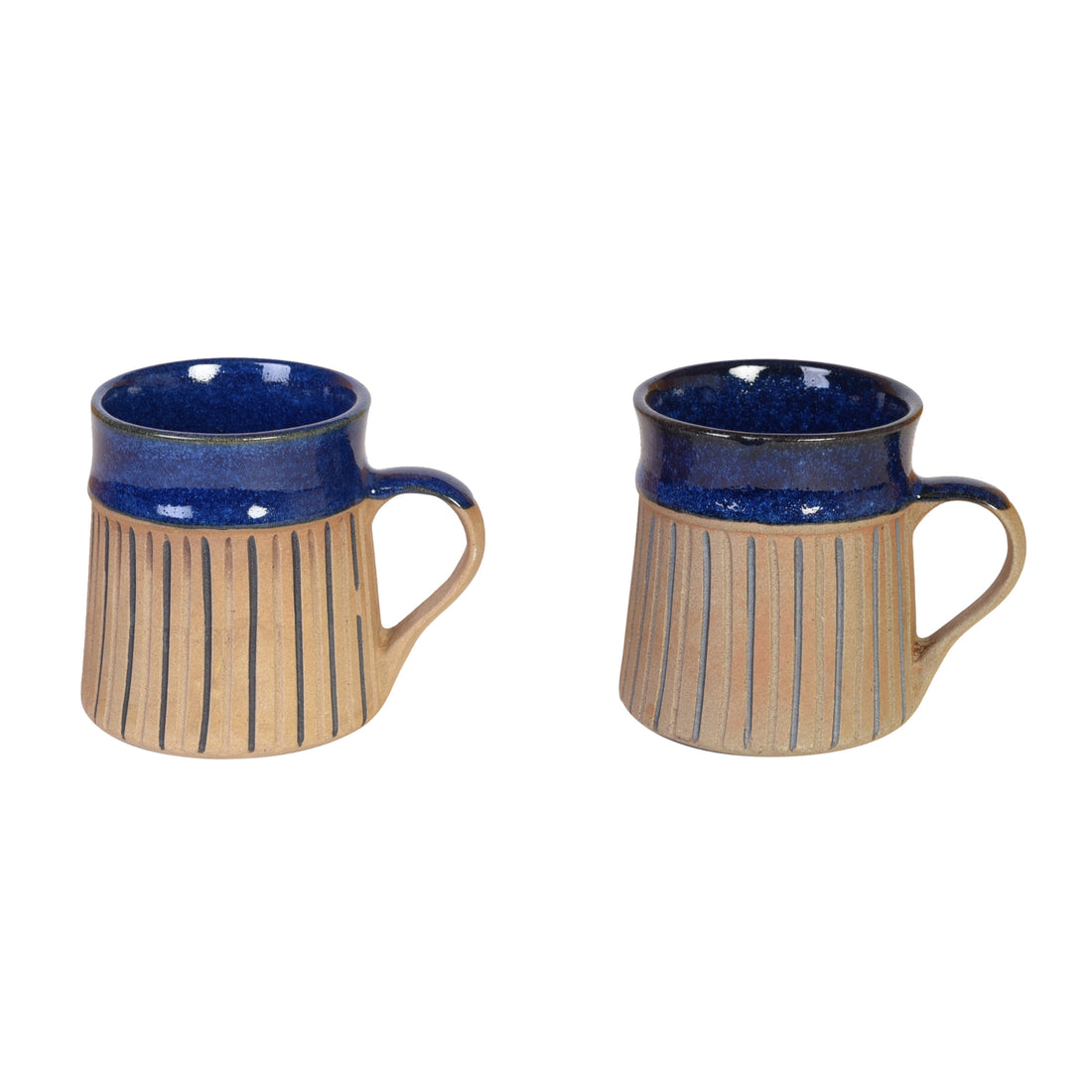 Grooving Sand Coffee Mugs Set of 2 (4.5x3.5x4)