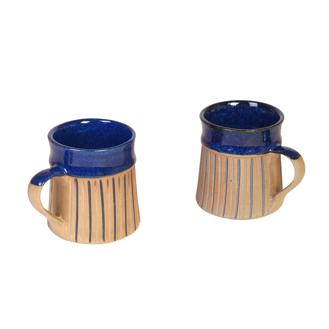 Grooving Sand Coffee Mugs Set of 2 (4.5x3.5x4)