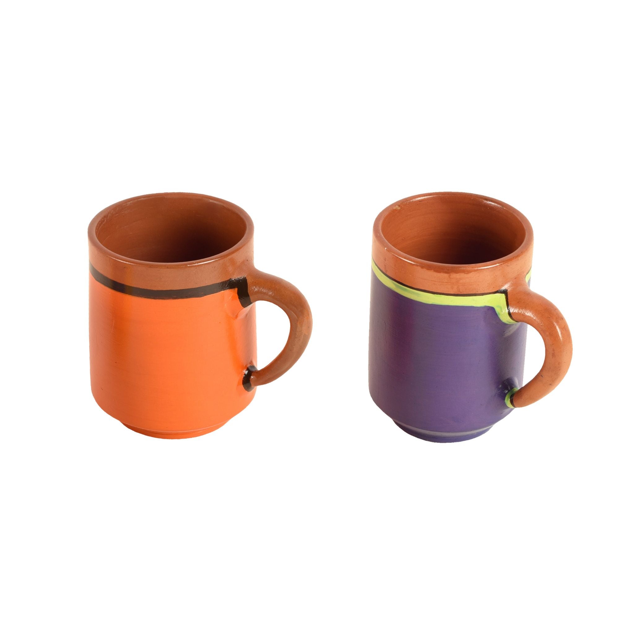 Chirpings Birds Terracotta Mugs Set of 2
