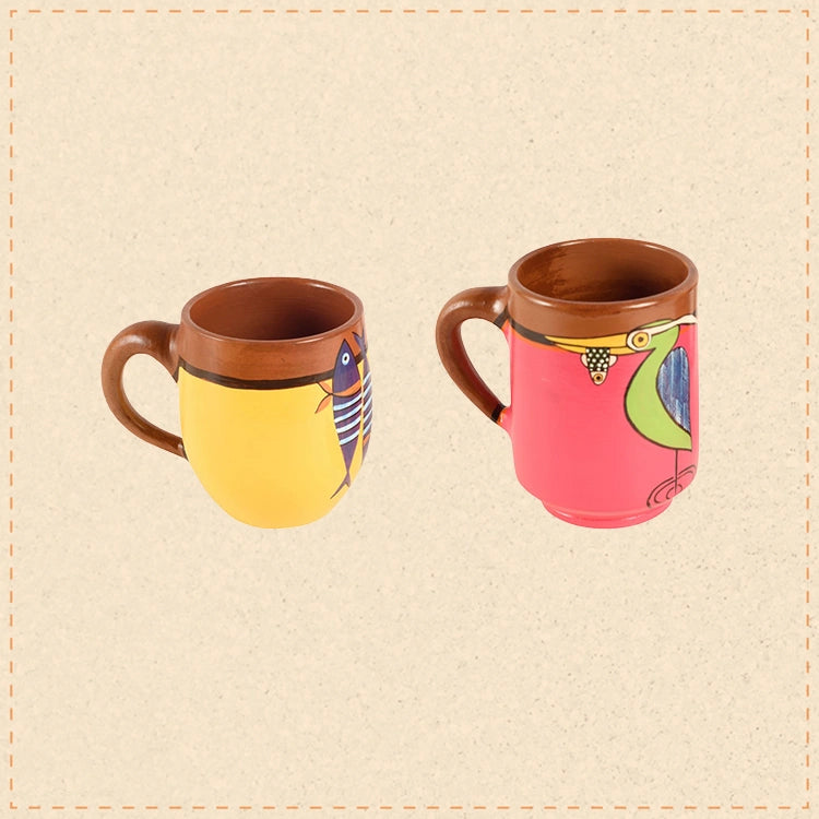 Something's Fishy Terracotta Mug Set of 2