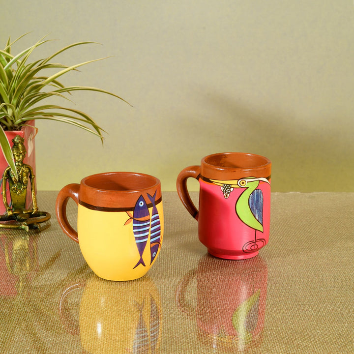 Something's Fishy Terracotta Mug Set of 2