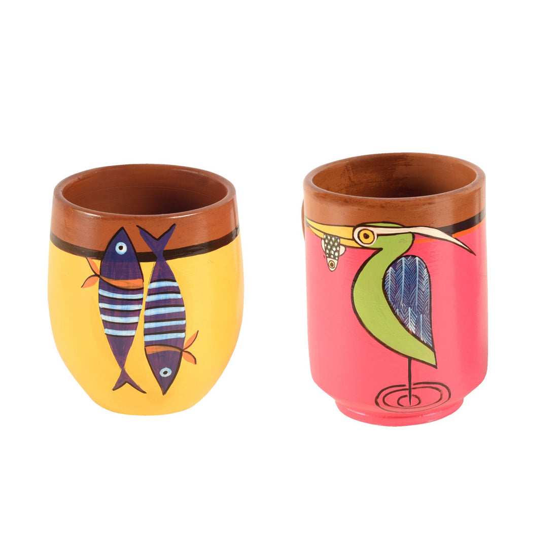 Something's Fishy Terracotta Mug Set of 2