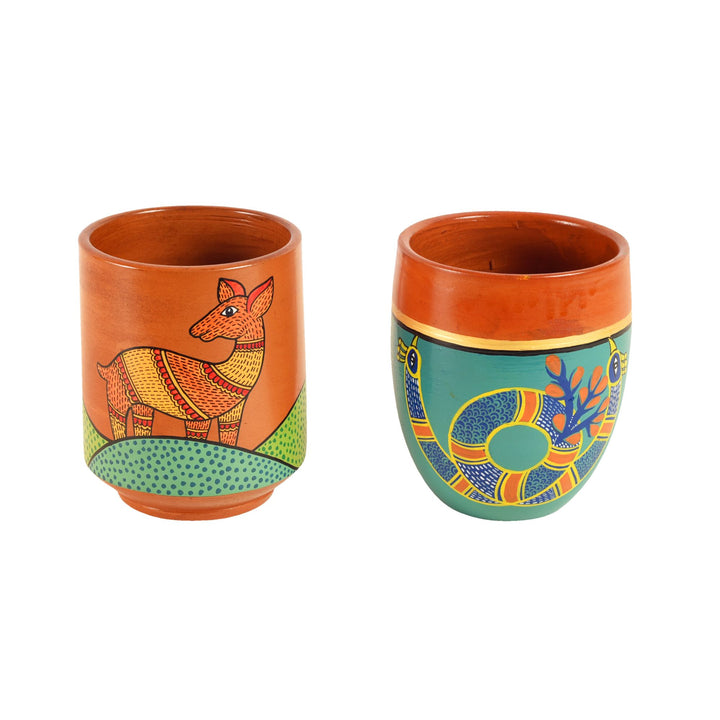 Delghtful Deer Terracotta Tea Cups Set of 2