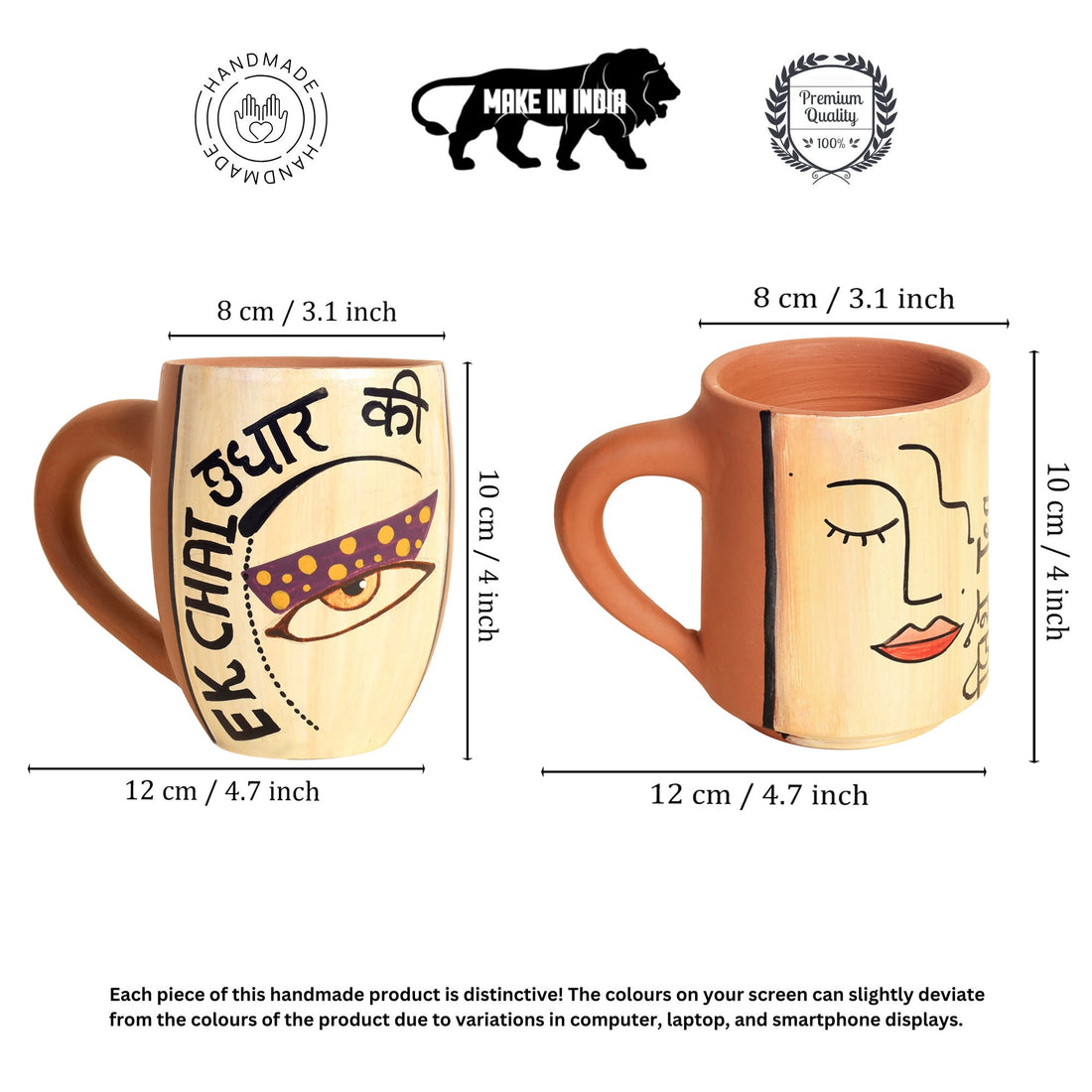 Chaddi  Buddi Tea Cups- Happy Days- Set of 2