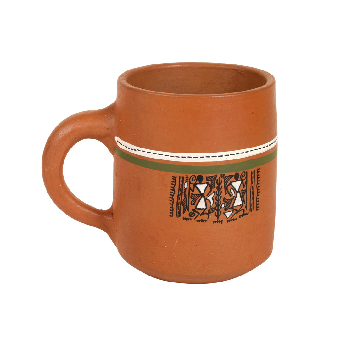 Knosh-A Earthen Cups with Tribal Motifs (Set of 4)